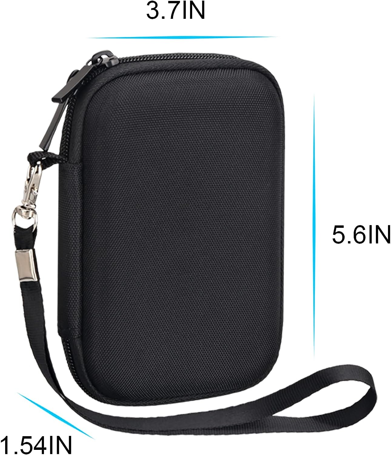 Lacdo Hard Carrying Case for Crucial X8 Portable Solid State Drives 1TB 2TB 4TB USB 3.2 External SSD Hard EVA Shockproof Storage Travel Bag, Black+Gray image number 4