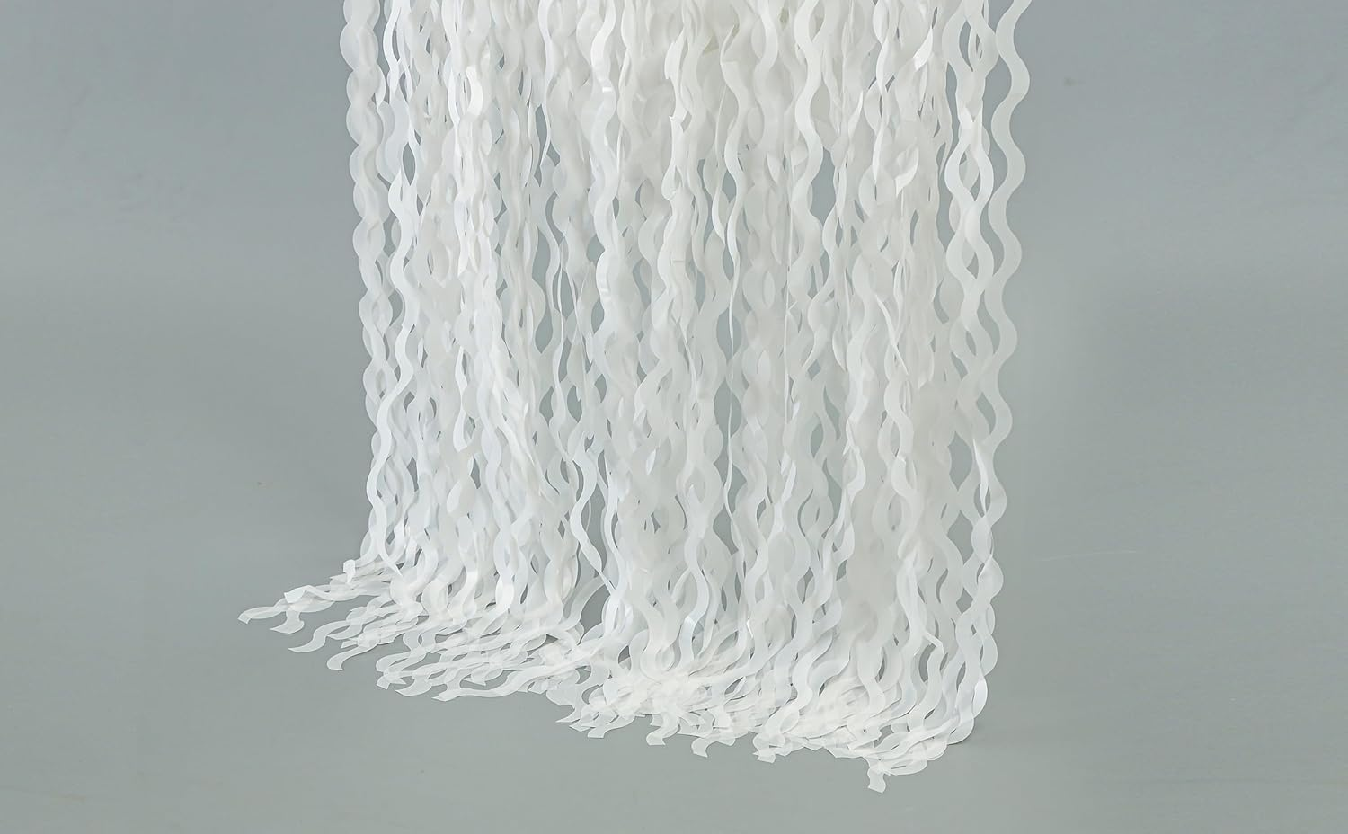 4 Pack White Door Streamers Foil Backdrop - 3.3X6.6Ft Metallic Tinsel Foil Fringe Curtains Photo Booth Backdrop for Party Decoration - Black image number 2