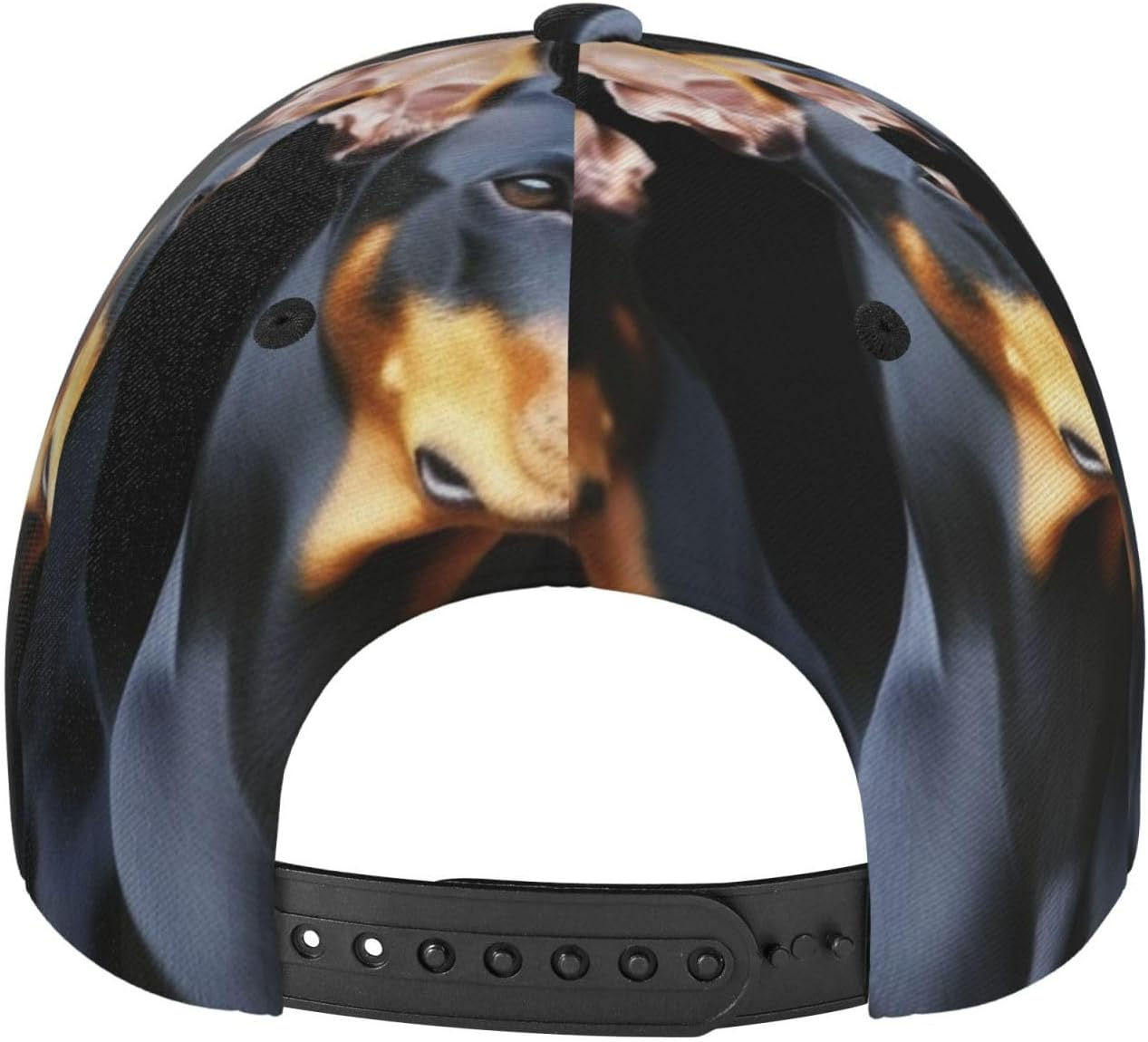 Doberman Baseball Cap for Women Men Classic Adjustable Summer Sun Hat Sports Stylish Trucker Hat Golf Cap Dad Hats for Running Workout Black, Black image number 4