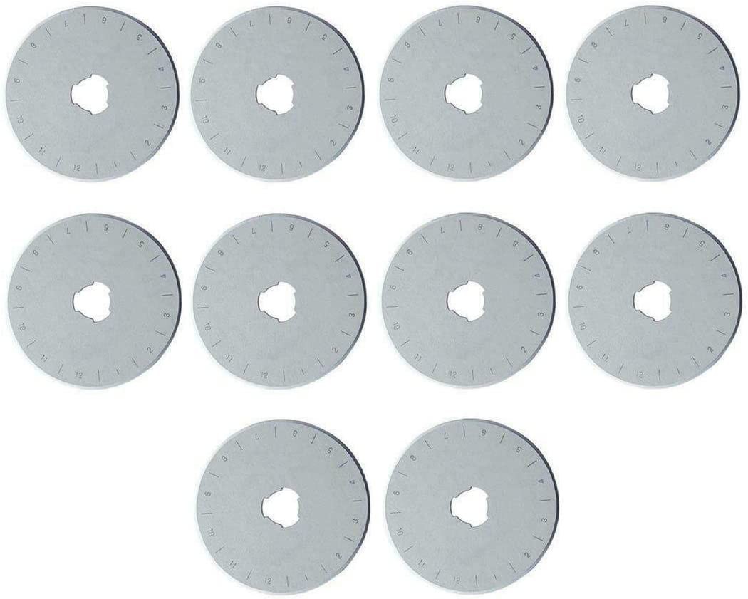 Taskar 45Mm Rotary Cutter Blades for Olfa Etc - 10 Pack