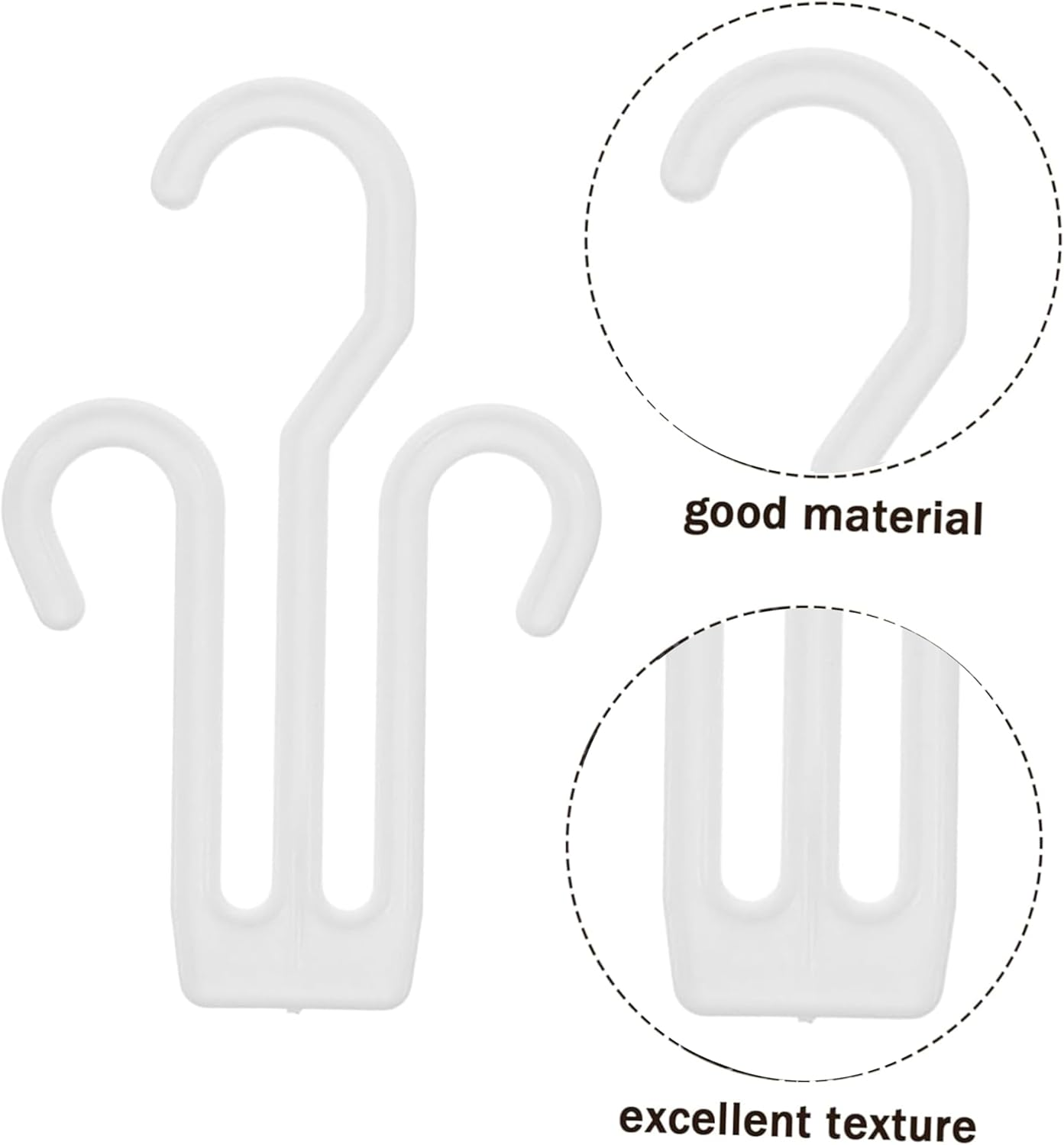 20-Pack Heavy Duty Shoe Rack Organizer with Multi-Purpose Hooks|Saving Design for Slippers/Sandals/Sneakers|Quick-Drying Non-Slip Retail Display Trays for Home,Store,Mall(White) image number 4