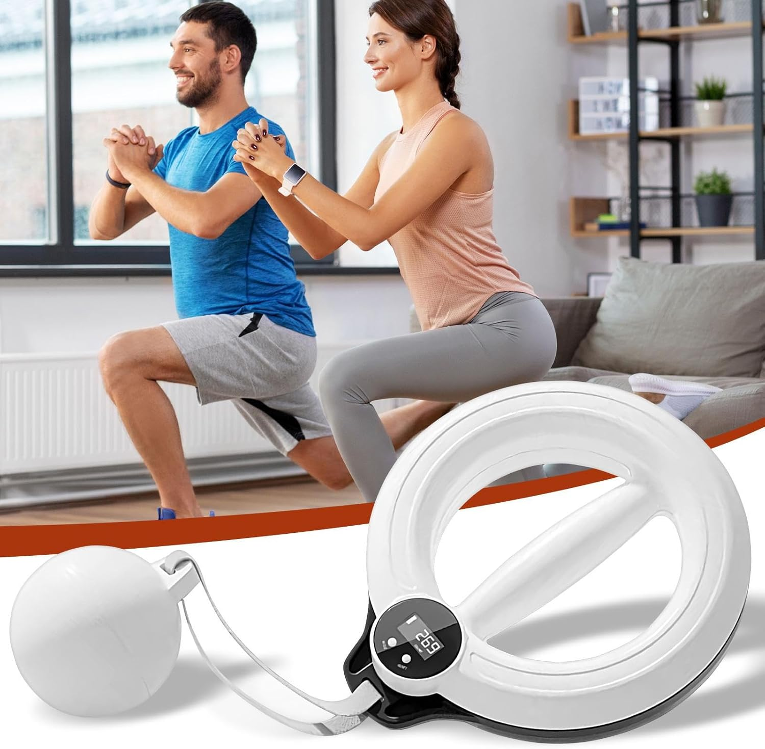 Arm Exerciser,360 Rotatable Arm Trainer Chest Workout | Home Gym Accessories 3 Modes Workout Equipment for Upper Body Muscle Women Men Office Travel Exercise Fitness - White image number 4