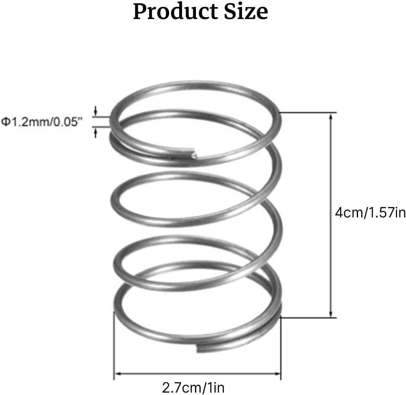 5PCS Trimmer Head Replacement Springs 678749001 &ndash; Compatible with Ryobi RY252CS/RY253SS Etc&ndash; 1.57"X1" High-Tensile Brushcutter Spring Parts image number 5