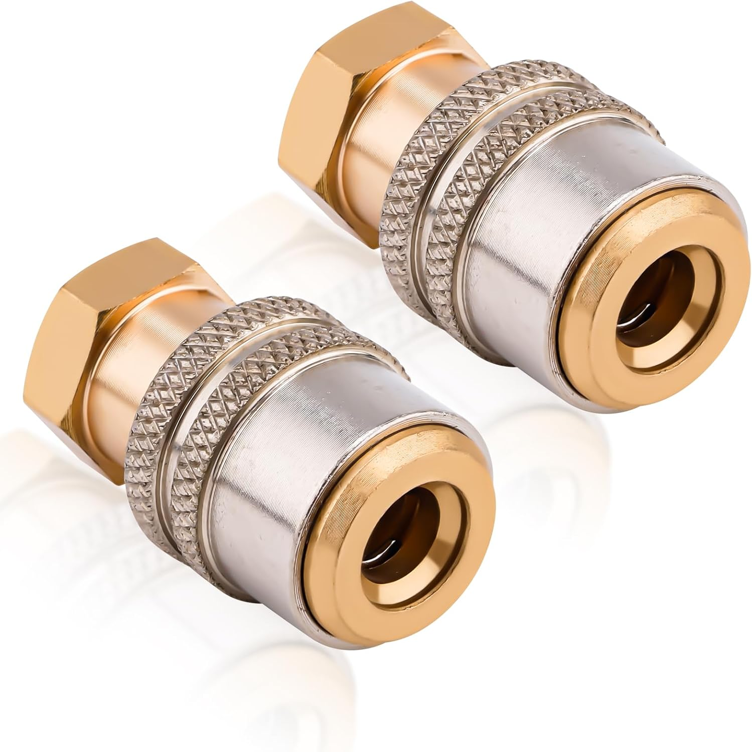 NQEUEPN 2Pcs Lock on Air Chuck, 1/4 FNPT Locking Tire Inflator Chuck anti Leakage Tire Air Chuck Heavy Duty Closed Flow Brass Tire Chuck Tire Inflator Connector for Air Compressor image number 4