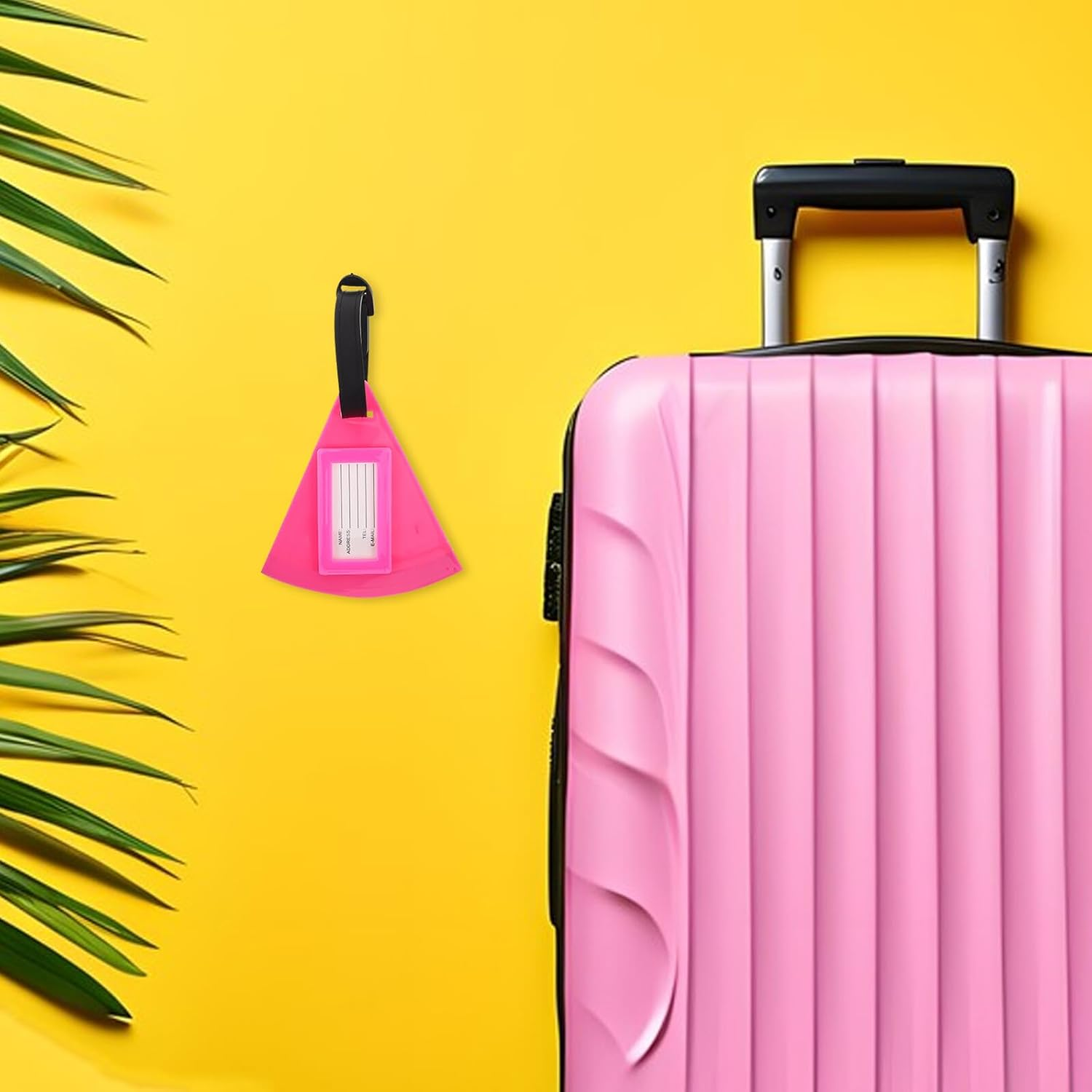 LRXIYODE Cute Watermelon PVC Luggage Tags for Women Lightweight Travel Suitcase Identifiers Fruit-Shaped Baggage Labels for Beach Holiday Trips image number 4