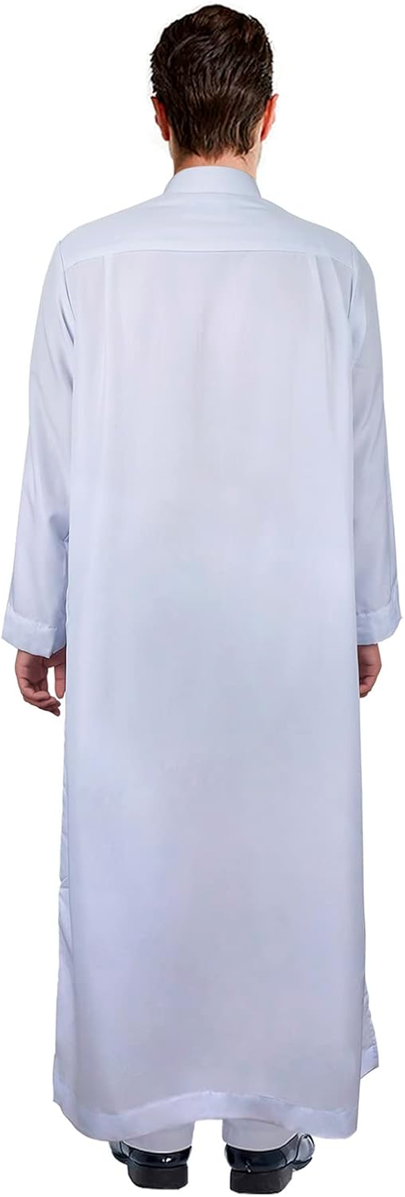 HOMELEX Men'S Muslim Clothes Thobe Middle East Kaftan Saudi Arab Caftans Islamic Abaya Dress Dubai Robes image number 4