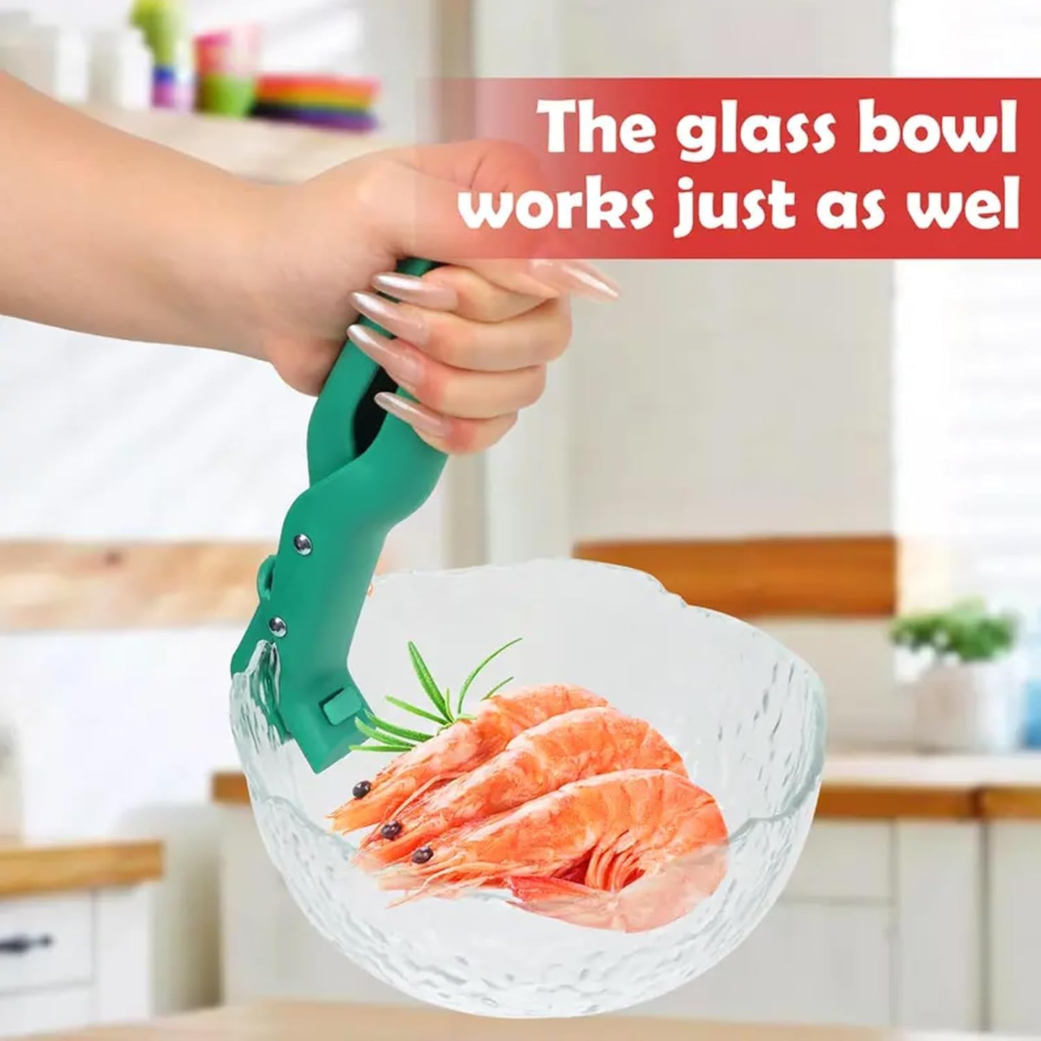 Anti-Scald Bowl Clip, 2025 Upgrade Multi Angle Hot Plate Gripper, Silicone Anti-Slip Clip for Pans, Bowls and Dishe (Red-1Pcs) - Green-1Pcs image number 7