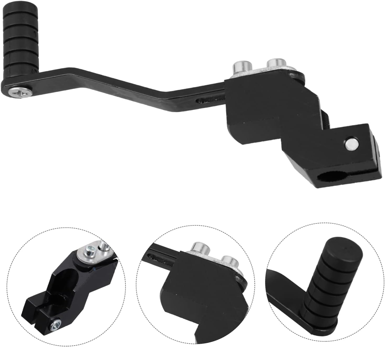 Mikinona Motorbike Aluminum Alloy Heel Toe Gear Shifter Lever Pedal Suitable for Motorcycle Racing and Road Use Black image number 3