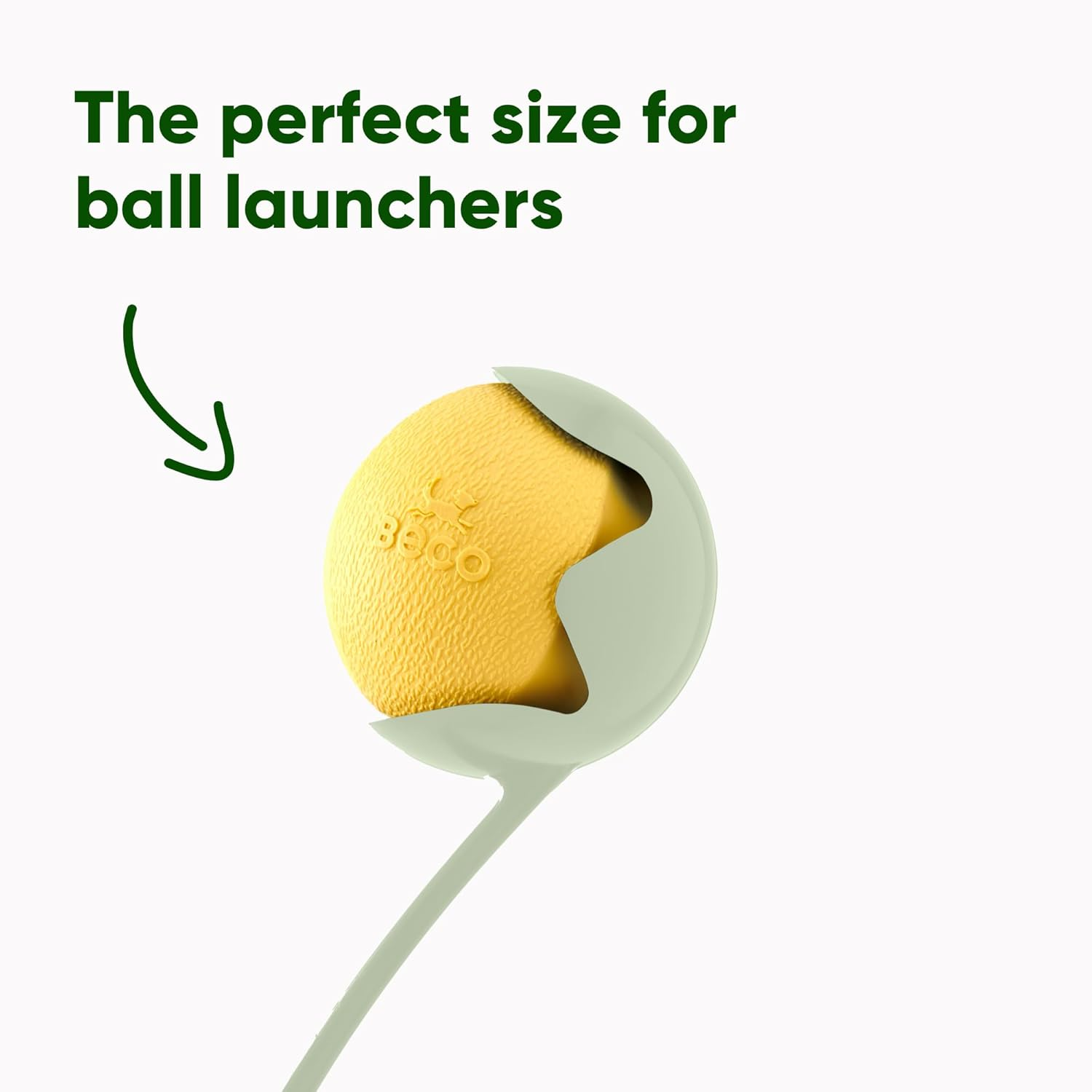 Beco Rubber Fetch Ball Yellow image number 4