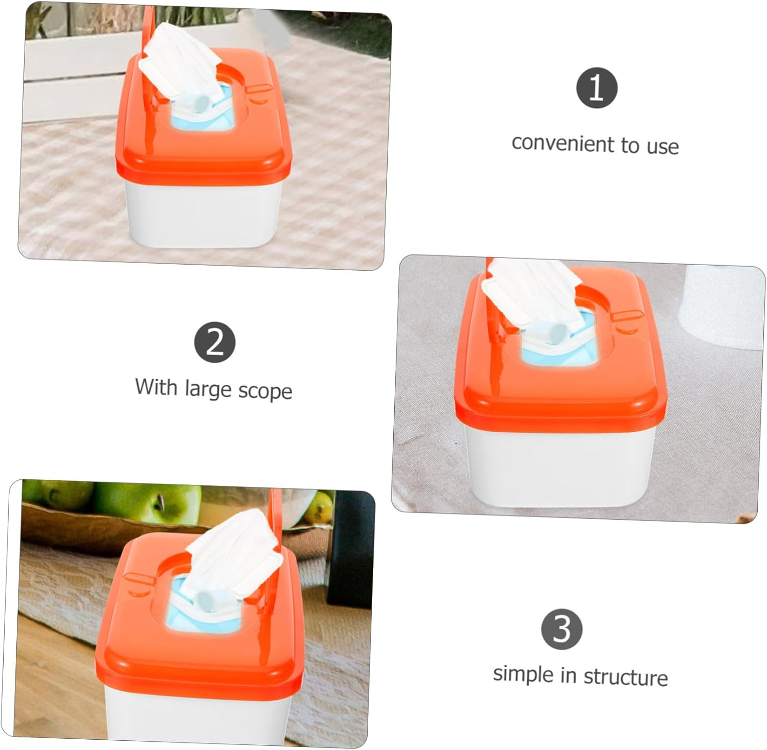 2Pcs Baby Wipes Dispenser Container High Stand Wipe Holder Pp Plastic Portable Suitable for Travel and Nursery Use Random Color