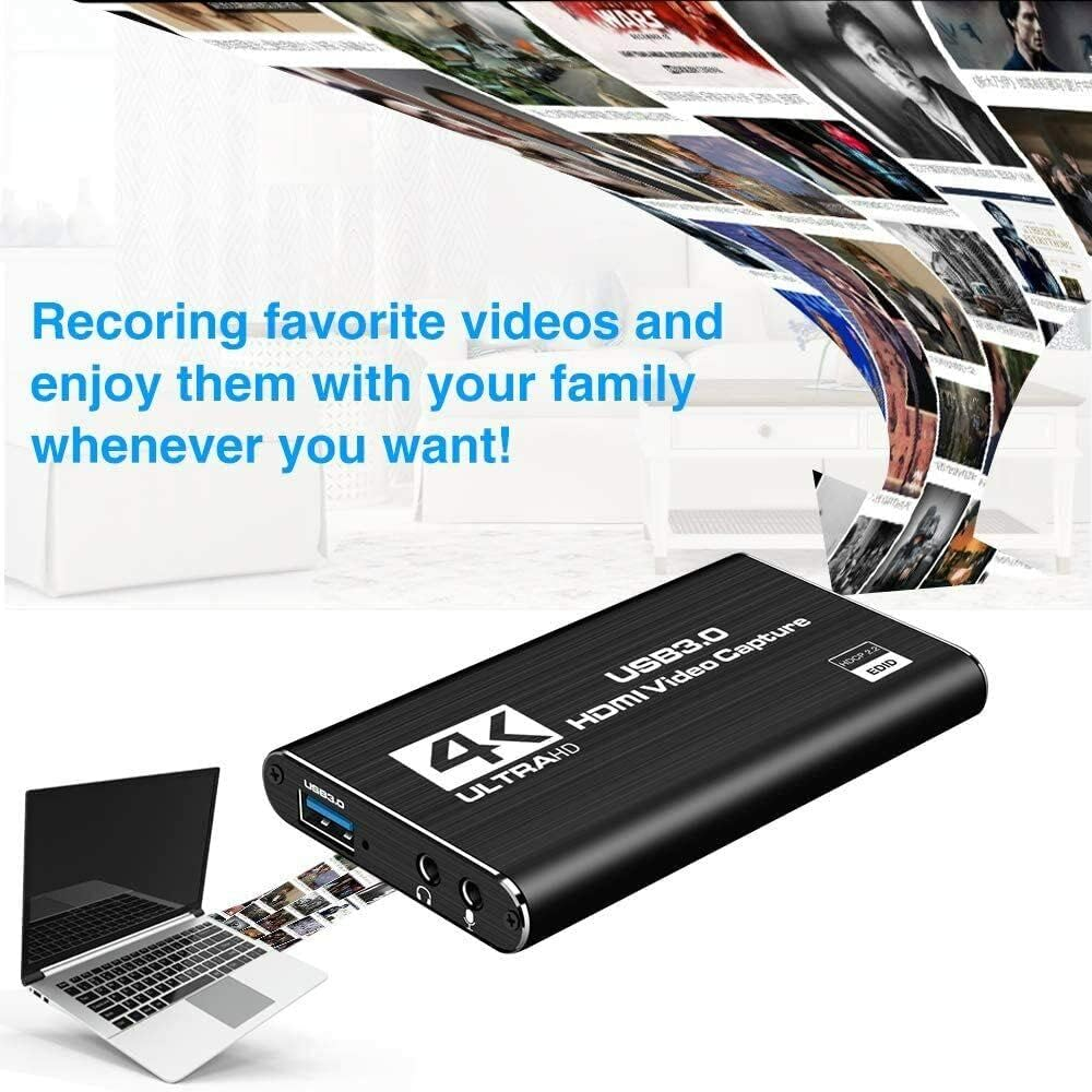 USB 3.0 HDMI Video Capture Card 4K 1080P 60Fps Game Video Record Live Streaming
