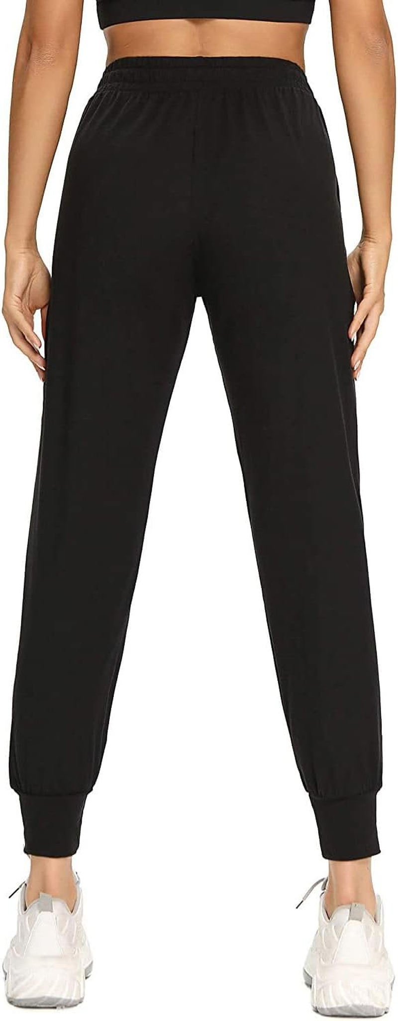 M2M STYLE Women'S Joggers with Pockets - Lightweight Athletic Pants for Yoga, Running & Travel - Comfortable Sweatpants with Elastic Waist, Cuffed Ankles & 4-Way Stretch Fabric image number 4