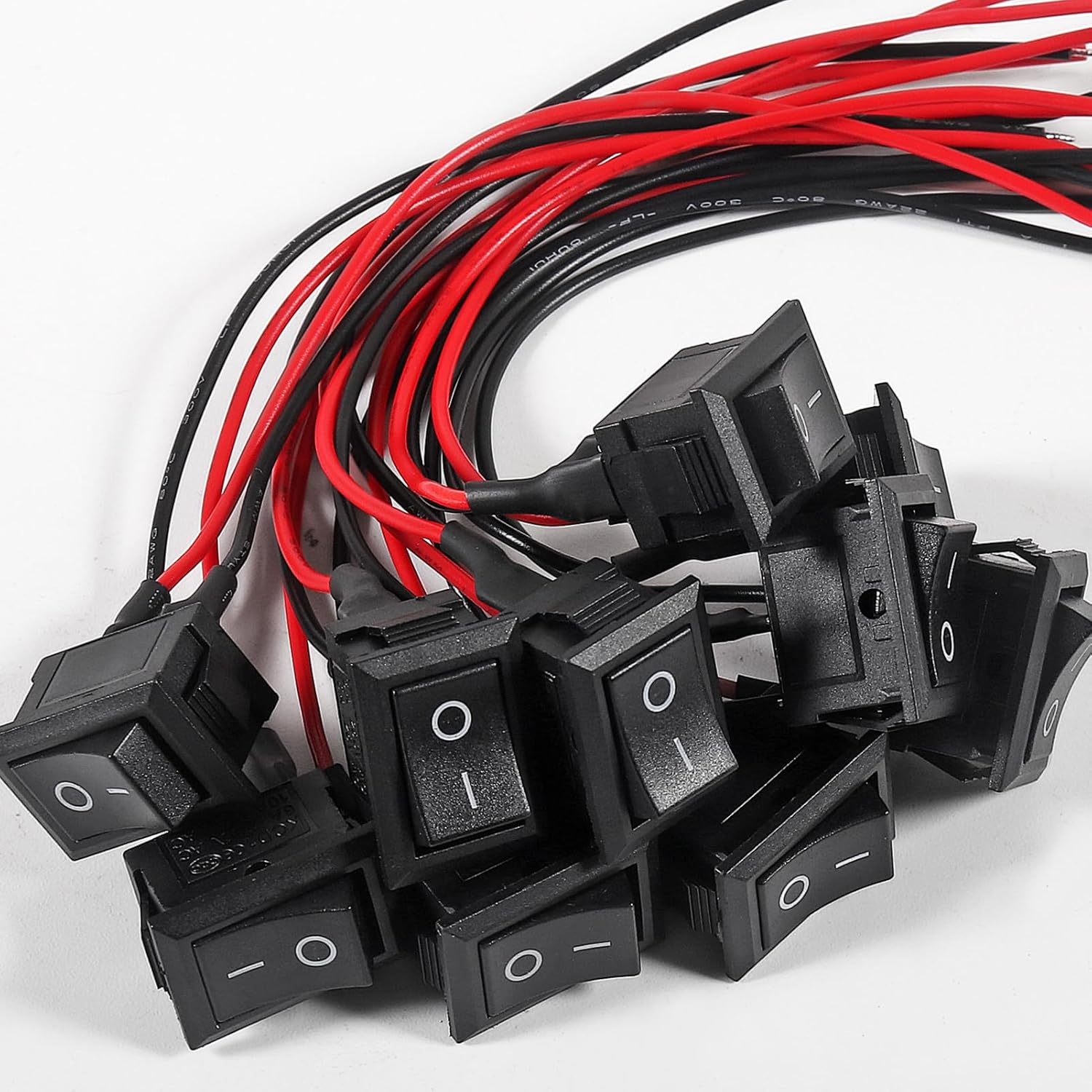 10Pcs KCD1-01 On/Off Pre-Wired 2-Pin Snap 10A/125V, 6A/250V Boat Rocker Switch image number 3