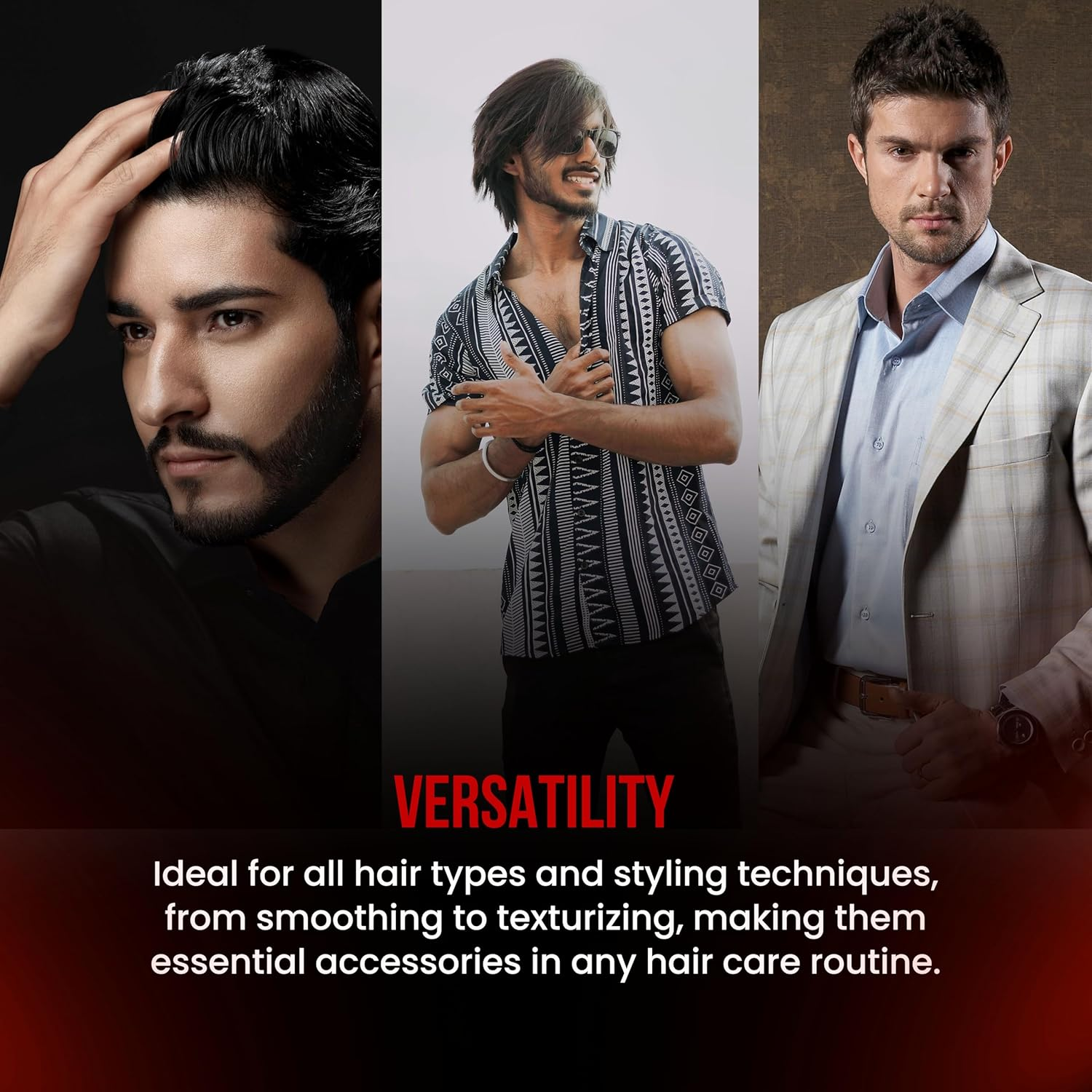 The Shave Factory Heat Resistant Black Combs - Essential for Professional Hair Care - Made of Durable Material (Black 055) image number 4