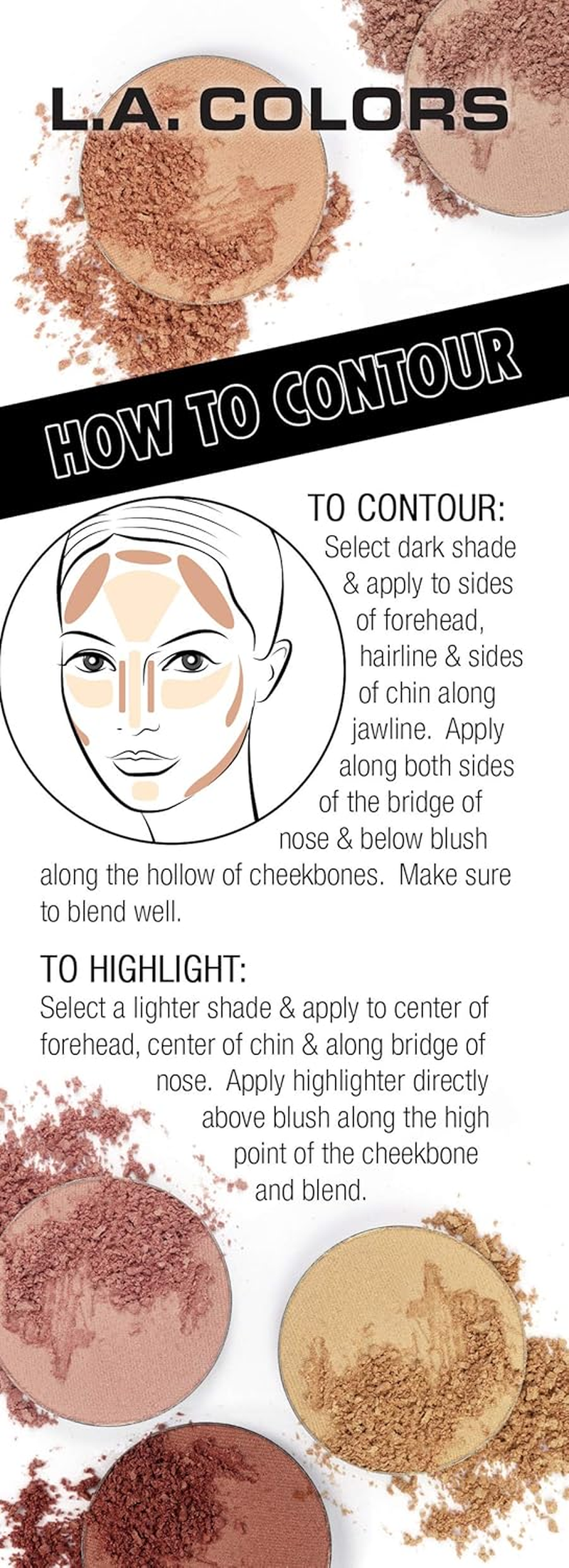 L. A. COLORS I Heart Makeup Contour Palette - Medium to Deep image number 2