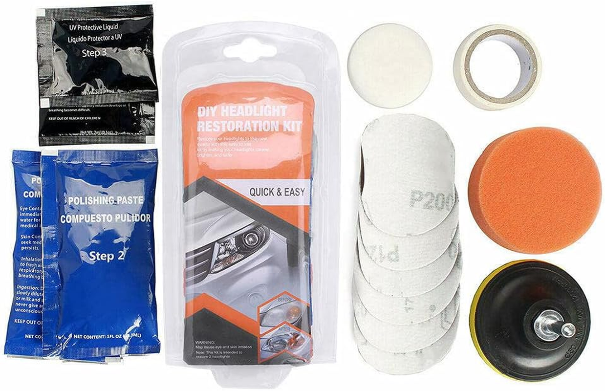 Ozstock Pro Car Lens Headlight Restoration Kit Polishing Sanding Cleaner Repair Tool image number 2