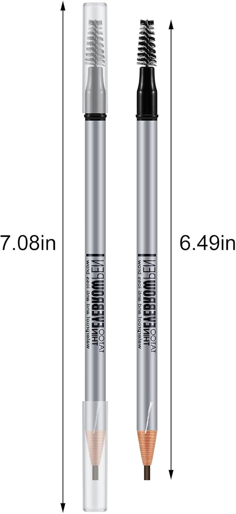 Apooliy Waterproof Eyebrow Pencil,Pull Cord Brow Pen Long Lasting,Microblading Supplies Brow for Marking Filling Outlining Eye Brow Liners image number 6