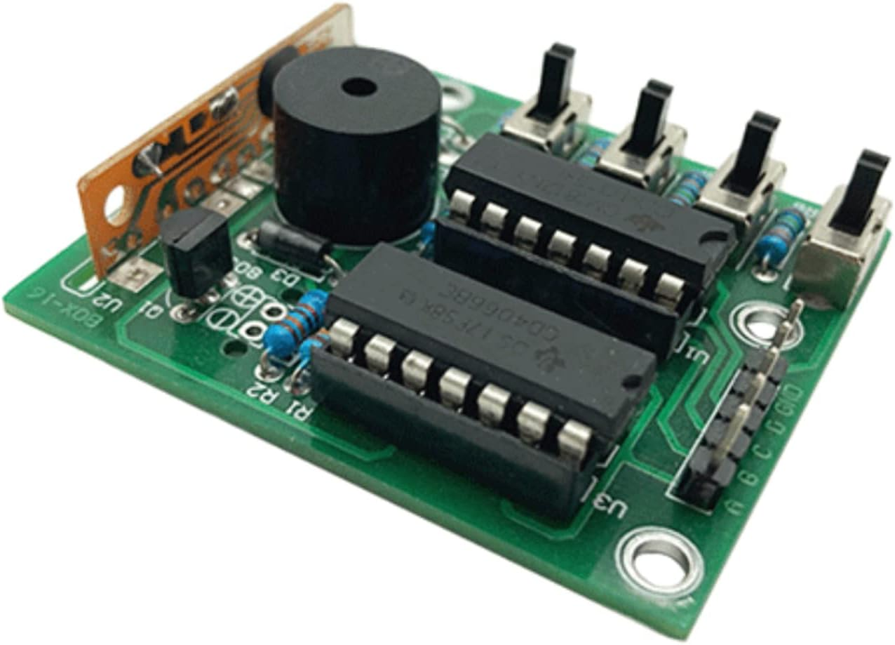 Emsea DIY Soldering Practice Electronic Music Kit Soldering Circuit Board Kit with Battery Box 16 Sound Module for Teaching and Learning 4.5~5V