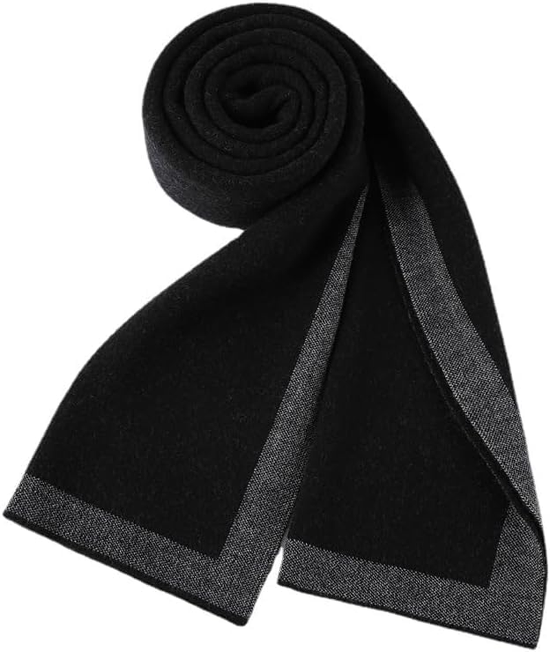 Winter Wool Scarf Colours Block Stylish 180X30Cm Thermal Scarves image number 2