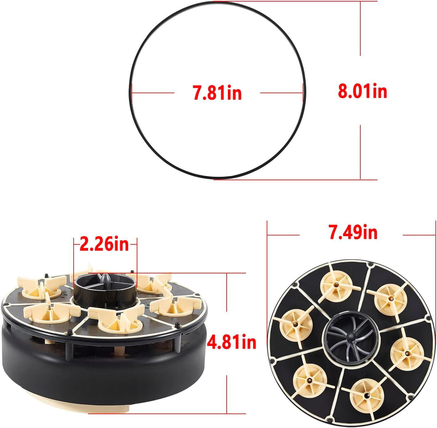 4 Port Gear Module for Paramount In-Floor Cleaning System Water Valve, Replace 004-302-4406-00 image number 5