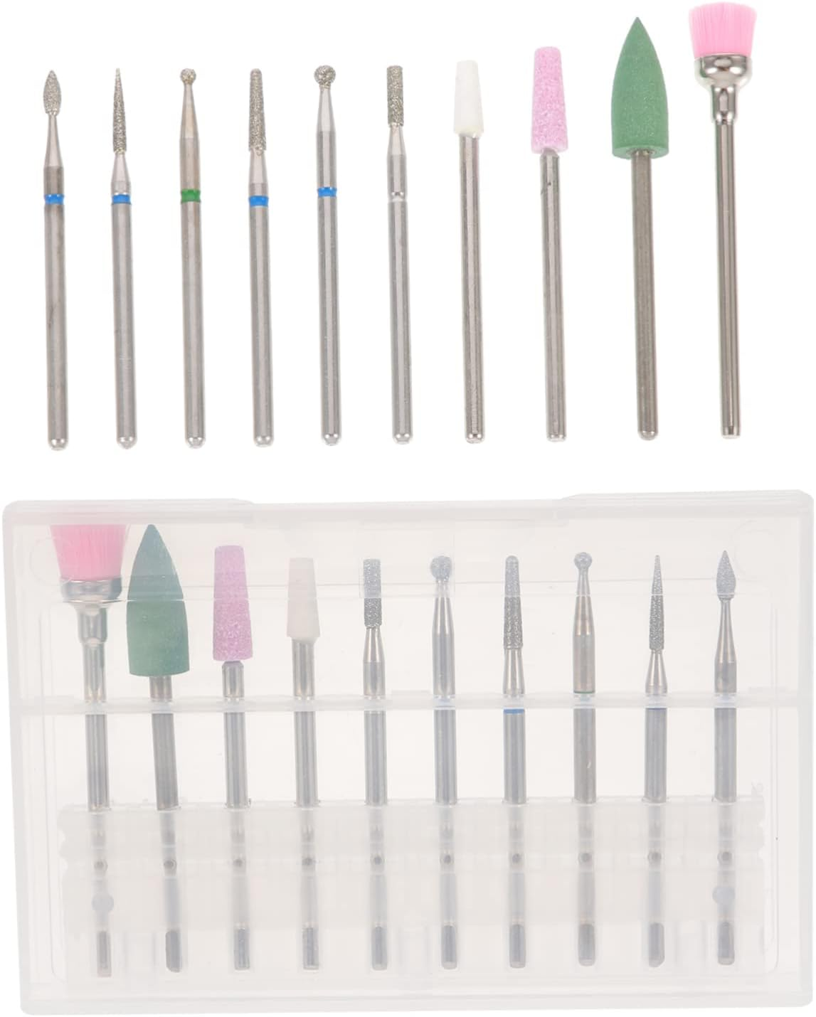 AUTSUPPL 10Pcs Nail Art Drill Bits Manicure Sanding for Effortless Nail Art Lightweight Easy to Store Professional Manicure Accessories for Safe Use image number 1