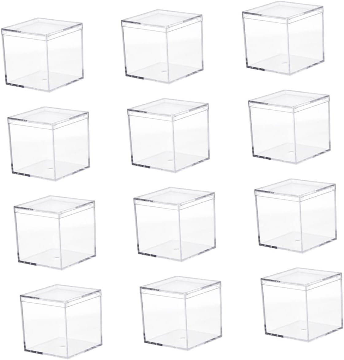 Jojofuny 12Pcs Acrylic Storage Boxes 5.5Cm Candy Snack Containers Organizer for Home Kitchen Display image number 3