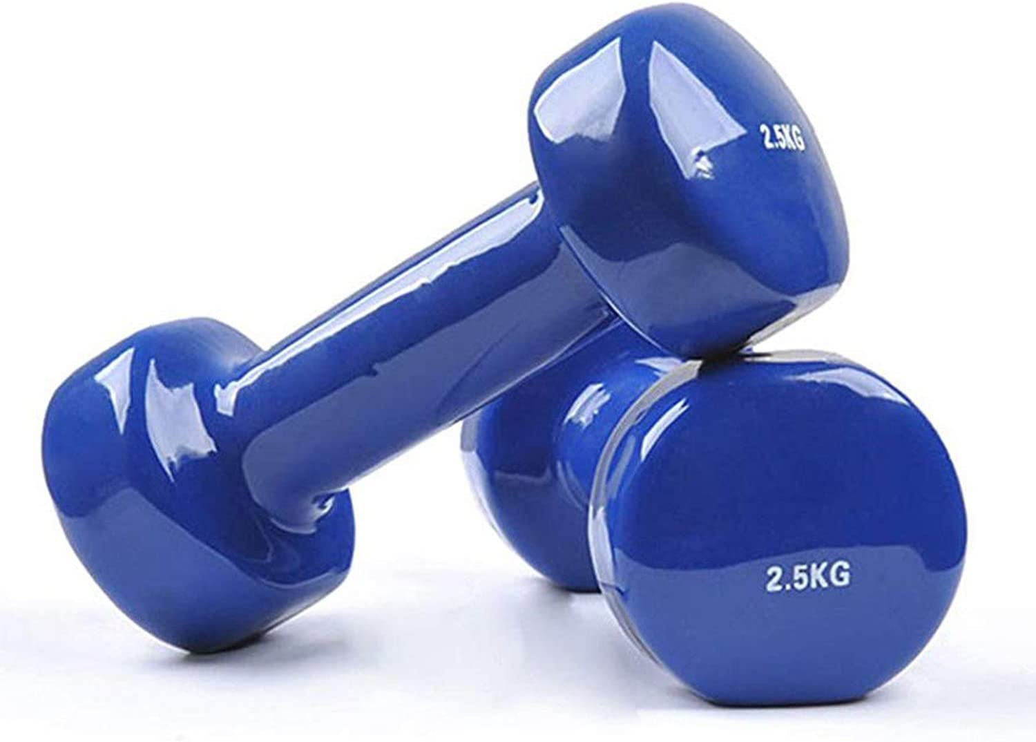 HCE Vinyl Dumbbells Pair - Vinyl Coated Dumbbell Set Home Gym Workout Equipment for Crossfit,Bodybuilding,Weightlifting,Sports Training - Sold in Pairs of Hex Dumbbell Weights