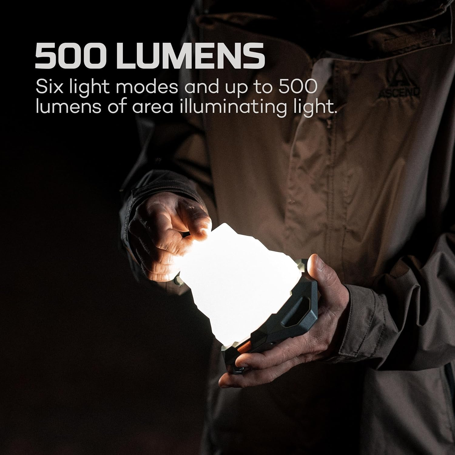 NEBO Galileo 500 Air Collapsible Lantern, 6 Light Modes, Durable, Powerful Lantern with Hanging Hook for Camping and Outdoor Use