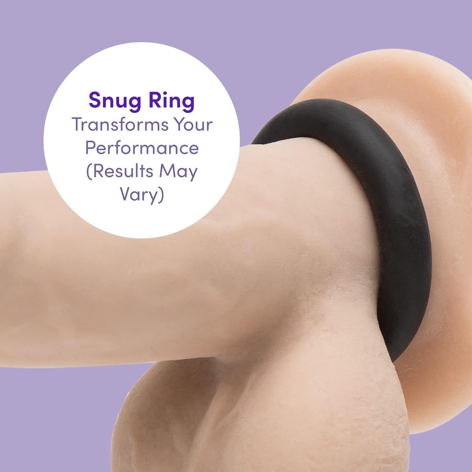 Lovehoney Comfort Cock Ring - Thick Stretchy Penis Ring - Snug & Comfortable - Waterproof - Black