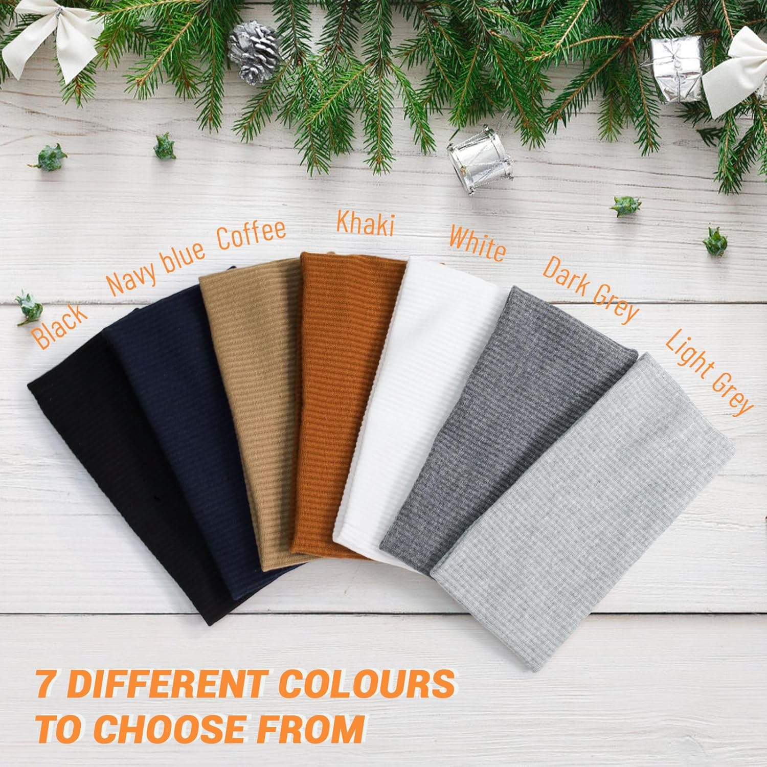 7Pcs Headbands for Women Non Slip Wide, Elastic Soft Head Bands for Women'S Hair Thick Stretchy Workout Yoga Fashion Hair Bands image number 4