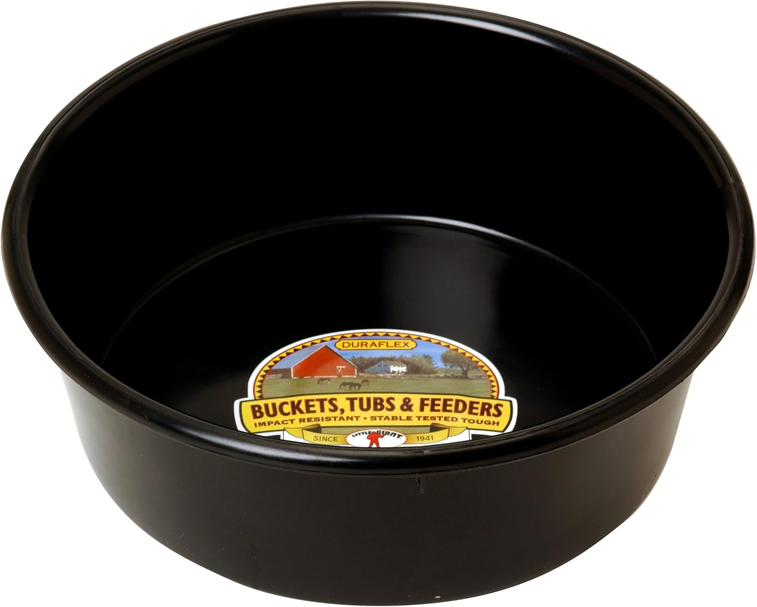 Little Giant&reg; Plastic Utility Pan | Feed Pan | Durable & Versatile Livestock Feeding Bucket | Made in USA | 5 Quart | Berry Blue