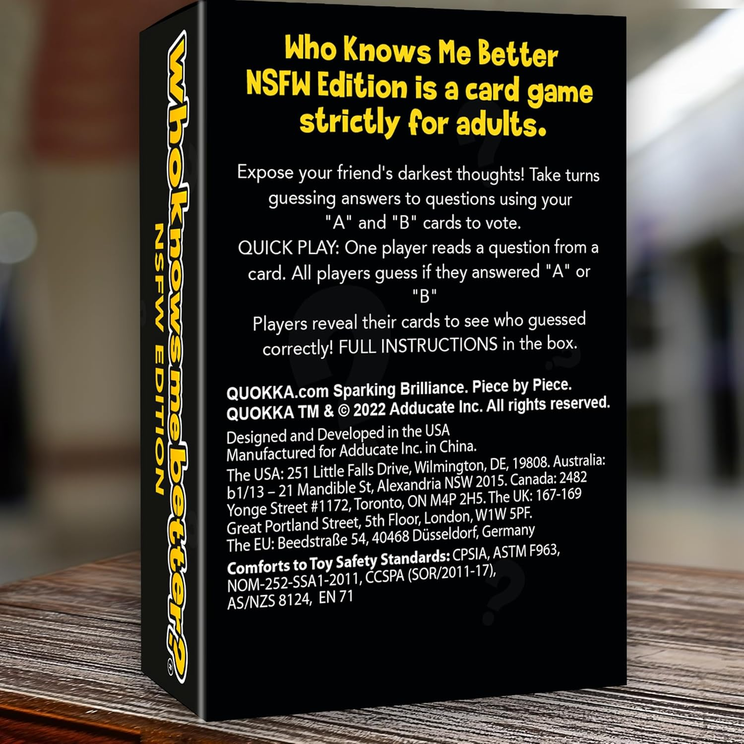 QUOKKA Who Knows Me Better? - Hot & Wild Edition | Bold & Spicy Party Card Game | 500+ Daring Questions to Expose Your Friends&rsquo; Deepest Desires image number 5