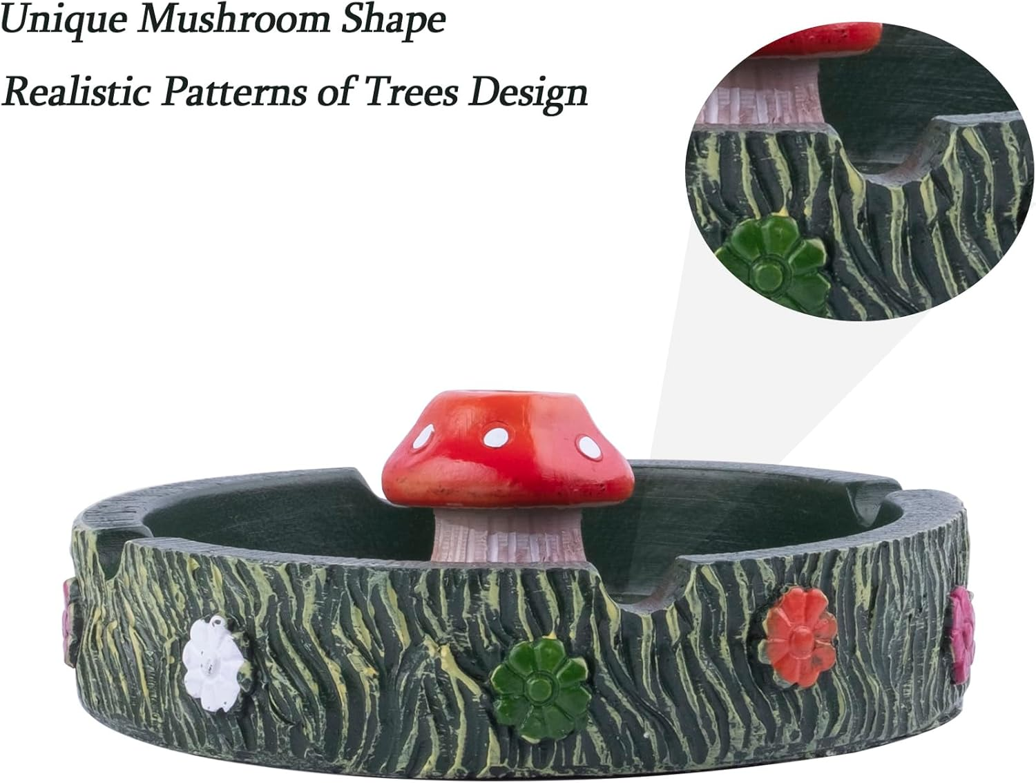 Ash Tray Cool Ashtrays for Cigarettes, Fantastical Mushroom Ashtray Decor for Home Office, Ornament Gifts image number 5