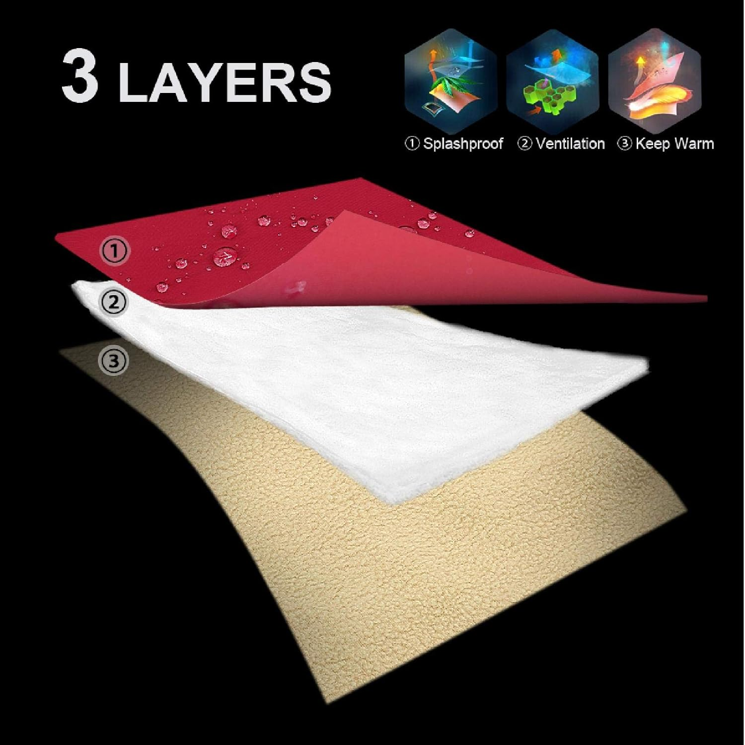 Super Warm Thick Dog Clothes Waterproof Dog Coat Jacket for Medium Large Dogs Greyhound Wolfhound Shepherd Clothing image number 4