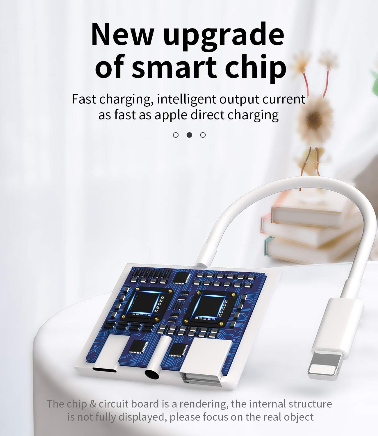 Apple Certified for Iphone Headphone Adapter 3.5Mm AUX Audio Jack and Charger Extender Dongle Earphone Headset Converter Lightning Male to USB Female OTG Cable Camera Memory Connector Kit Splitter