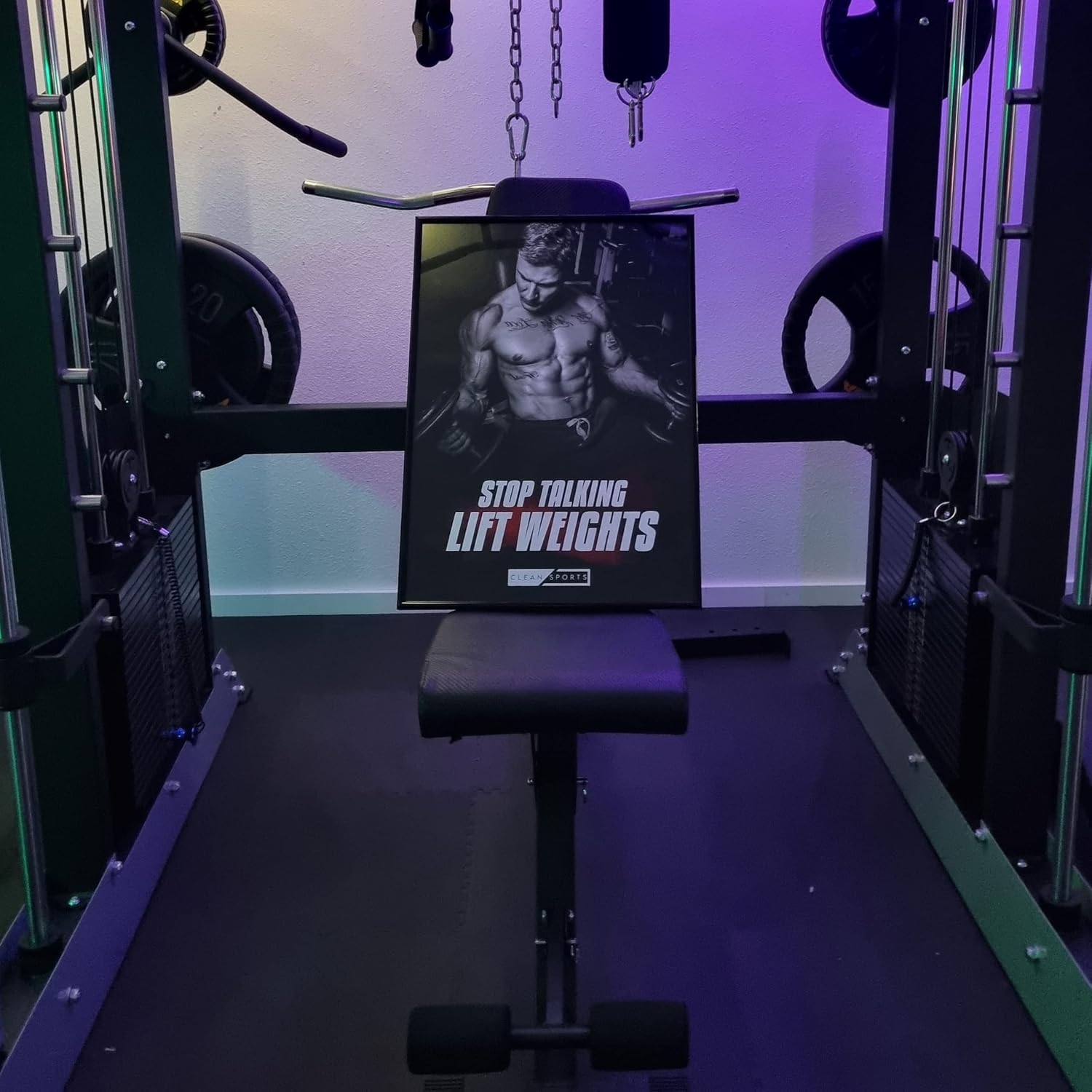 Fitness Poster &ndash; Gym Pictures Set of 4 Motivation for Body Pictures in DIN A2 Format &ndash; Training Poster for Gyms and Home Gym &ndash; without Frame Ideal Decoration for Your Training Room image number 2