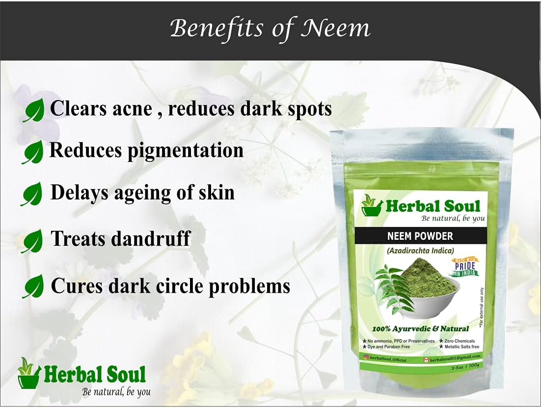 Herbal Soul Combo of Neem Powder + Mulethi Powder + Reetha Powder + Shikakai Powder | 400 Gm image number 3