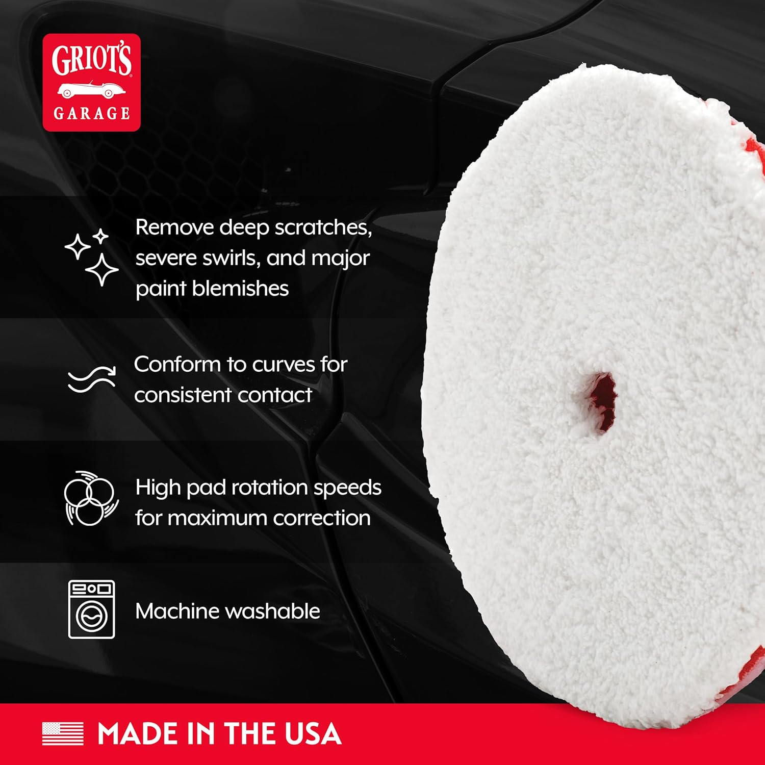 Griot'S Garage BMF6 6.5" BOSS Micro Fiber Pads, (Pack of 2) image number 3