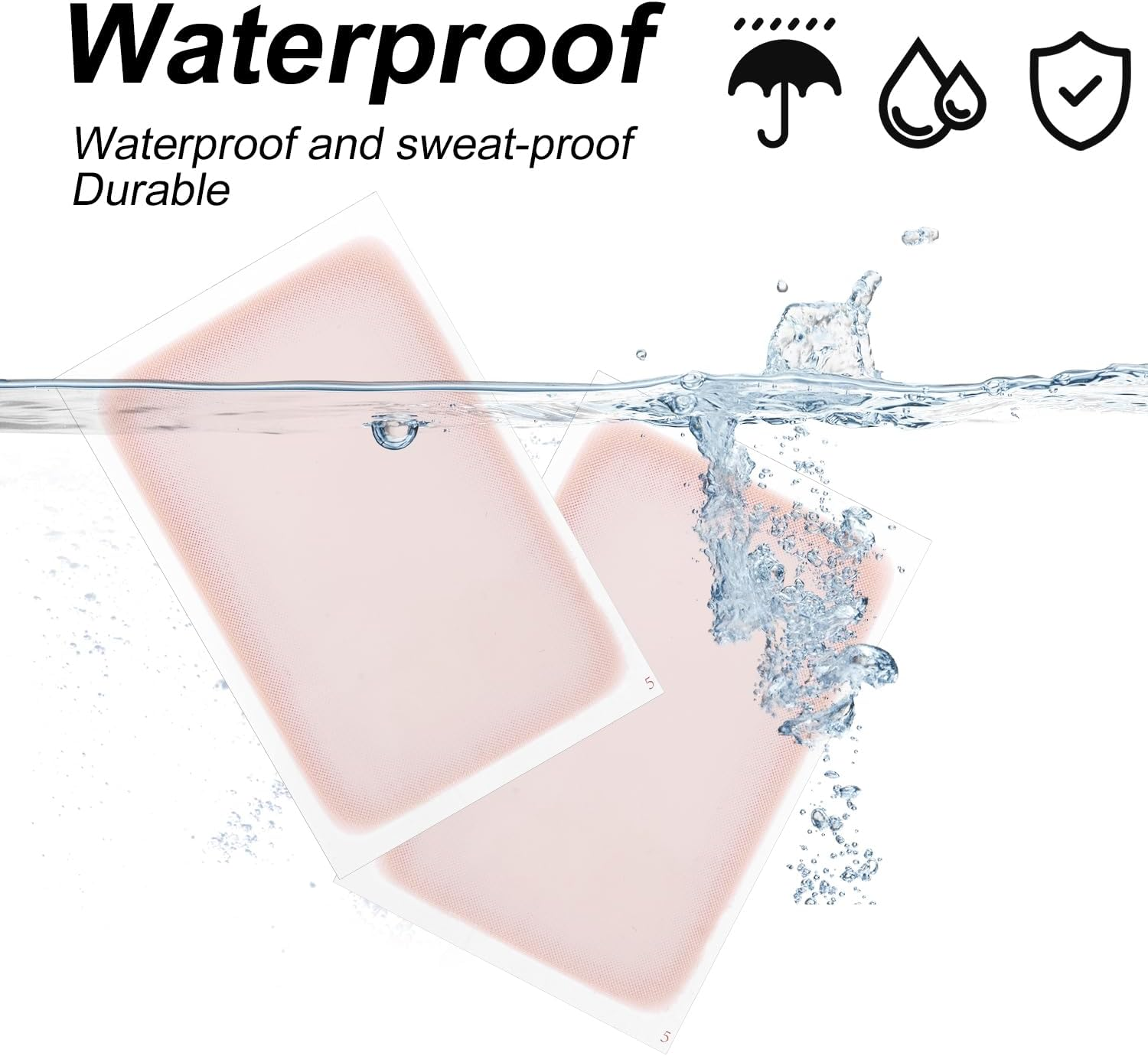 Gosknor 6Pcs Tattoo Cover up Patch, Waterproof Invisible Tattoo Cover up Stickers Natural Breathable Sweatproof Body Concealer Makeup Patches (Dark Skin Tone) image number 3