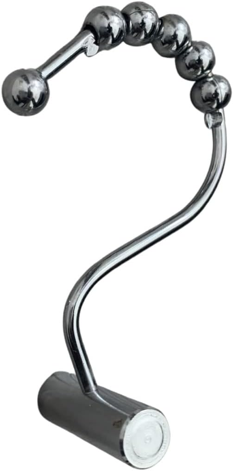The Nono Bracket Company T-Bar Stainless Steel Shower Curtain Hooks Rings Set of 12, Chrome (Chrome, Stainless Steel) image number 4