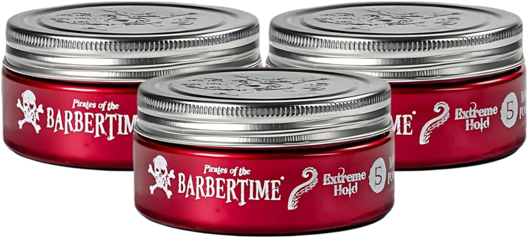BARBERTIME Matte Pomade No. 5 Hair Styling Hair Wax (3 X 150 Ml) Water-Based, Strong Hold & Matte Finish, Vanilla Fragrance, No Sticking or Hardening, Long-Lasting Style and Natural Look image number 6