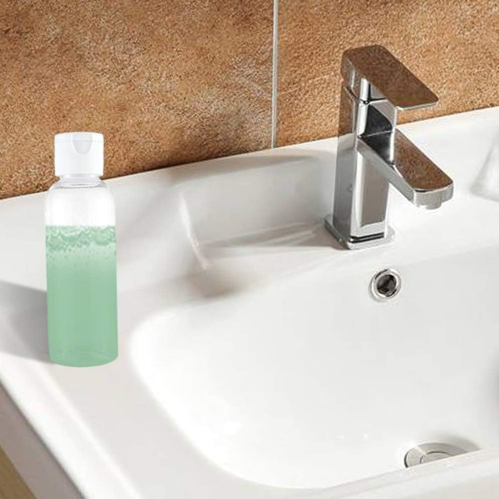 Plastic Travel Bottles, Empty Lotion Bottle Small Squeeze Bottle Containers with Flip Cap for Shampoo Conditioner Toiletries 12 Pack (White, Pack of One) image number 3