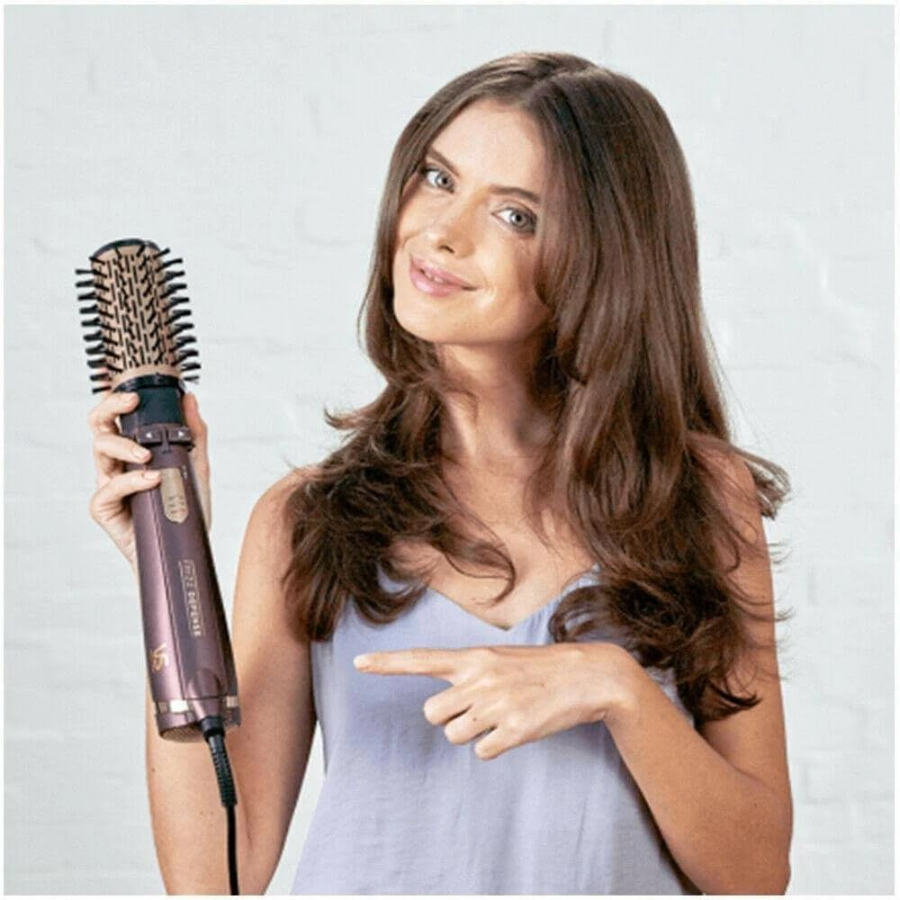 VS Sassoon Frizz Defense Rotating Hot Air Styler &ndash; 1000W, 2 Heat/Speed Settings, 38Mm & 50Mm Spinning Brushes, Super Ionic & Ceramic Technology, Mahogany image number 1