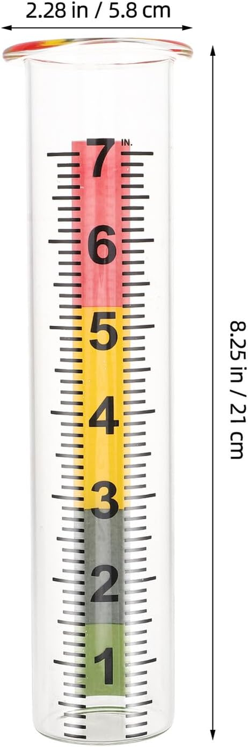 2Pcs Rain Gauge Tubes Clear Scale Outdoor Rainfall Measurement Tools for Garden Lawn Deck Weather-Resistant Accurate Rain Collectors image number 1