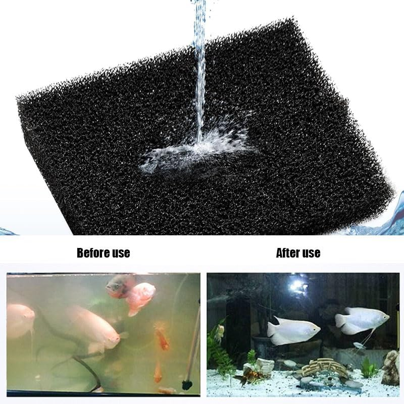 WADY 1 Piece Filter Foam Sponges,20X30X2Cm Bio Sponge Filter Media Pad for Aquarium & Fish Tank, Cut-To-Size Foam for Optimal Filtration image number 3