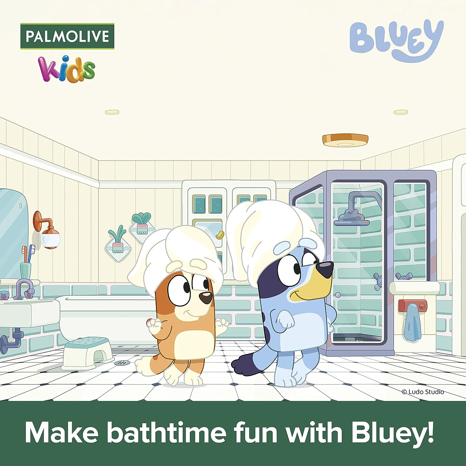 Palmolive 3 in 1 Kids Bluey Shampoo, Conditioner & Body Wash 350Ml, Berrylicious (Pack of 2)