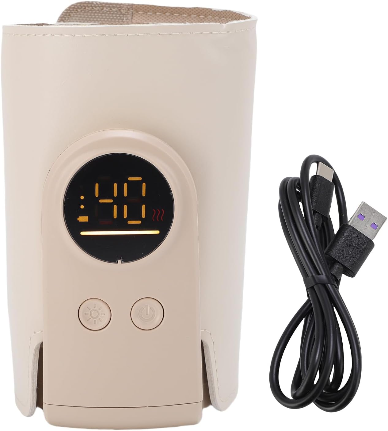 Luocute Portable Bottle Warmer for Travel, Cordless Baby Bottle Warmer Wrap Baby Milk Warmer Bottle Warmer for Breastmilk, 6000Mah image number 4