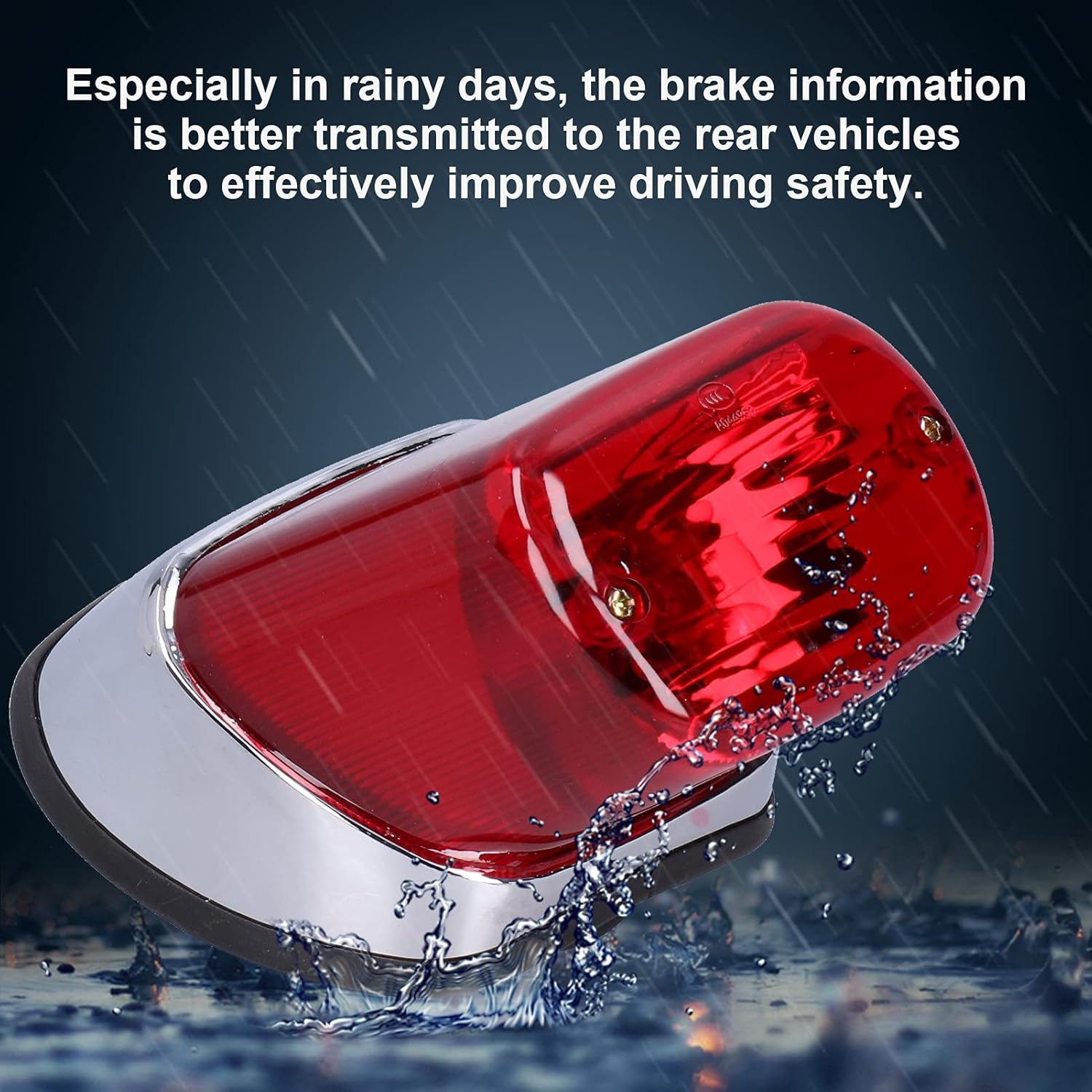 Xtevu Virago XV250/XV400 Motorbike Taillight: ABS Red Replacement Brake Light Taillight - Repair Part, Lamp, and Accessories image number 6