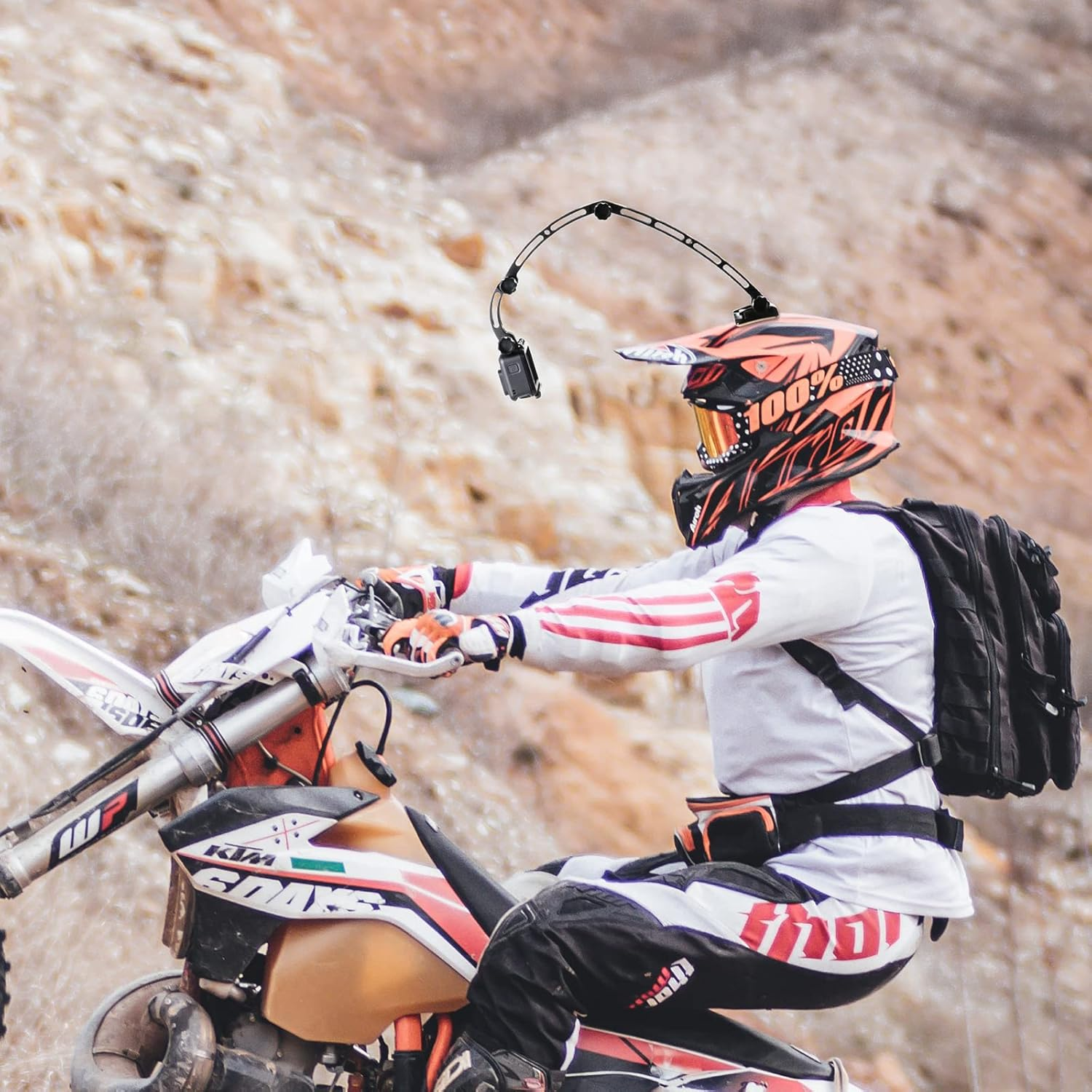 HSU (7 Pcs) All Aluminum Alloy Curved Extension Arm Kit Metal Pole Mount Helmet Stick Extension Arm Mount for Gopro Hero 11/10/9/8/7/6/5 Black,Session 5/4, DJI Osmo Action and More (7.9&rdquo;/5.3&rdquo;/3&rdquo;)