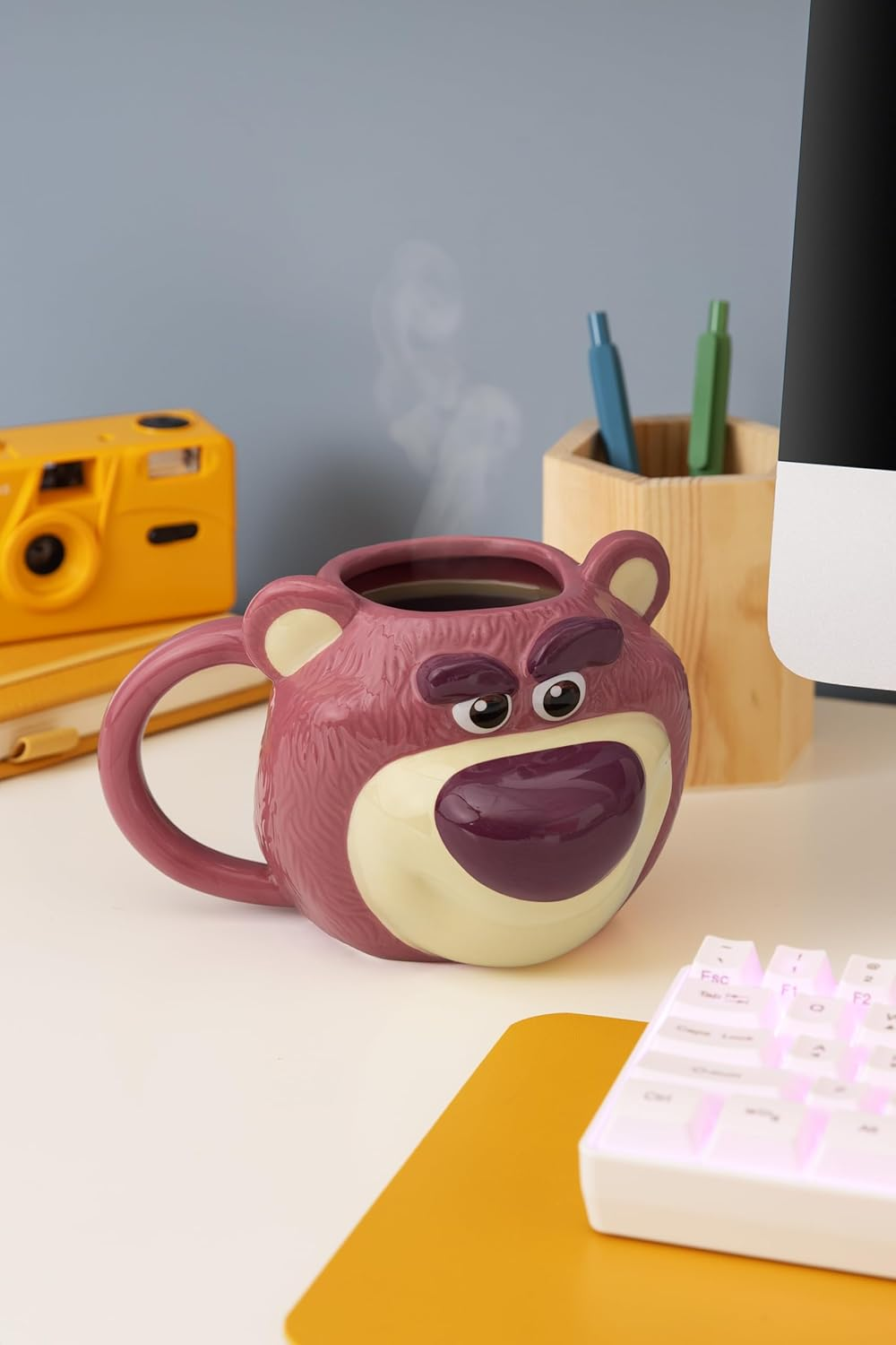Paladone Lotso Huggin Bear Shaped Mug 680Ml, Officially Licensed Disney Toy Story Ceramic Coffee Cup for Tea, Hot Chocolate and More, Gift for Pop Culture Fans image number 3
